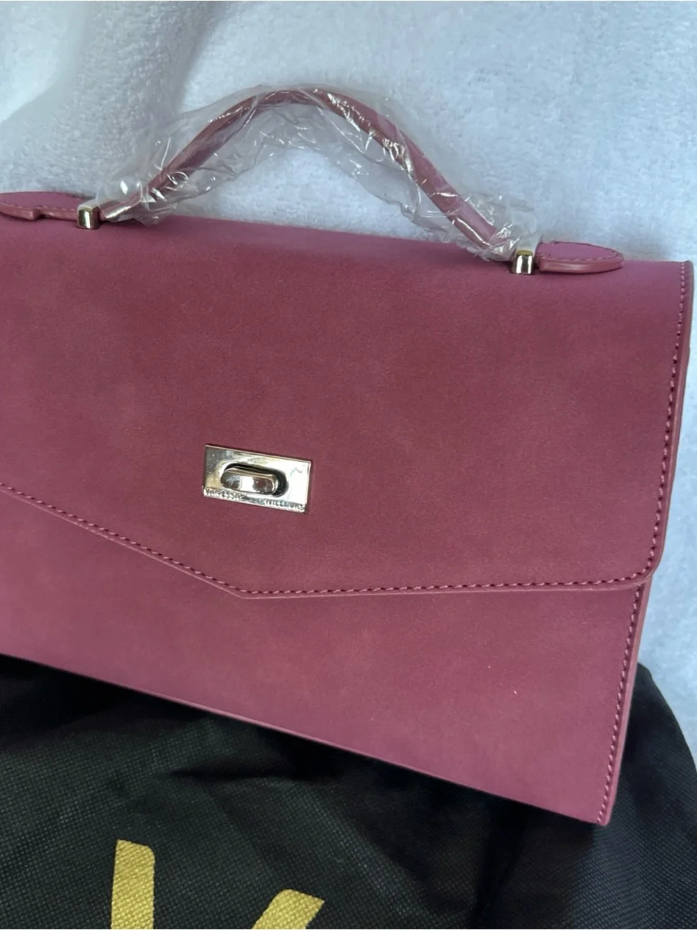 Vanessa Williams Mauve Pink Structured Top-Handle Satchel